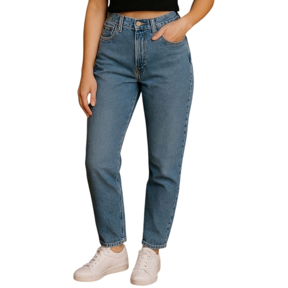 PARASUCO High Rise Tapered Leg Jeans Women's 14 Blue Vintage‎ Y2K Mom Fit Denim - Picture 1 of 11